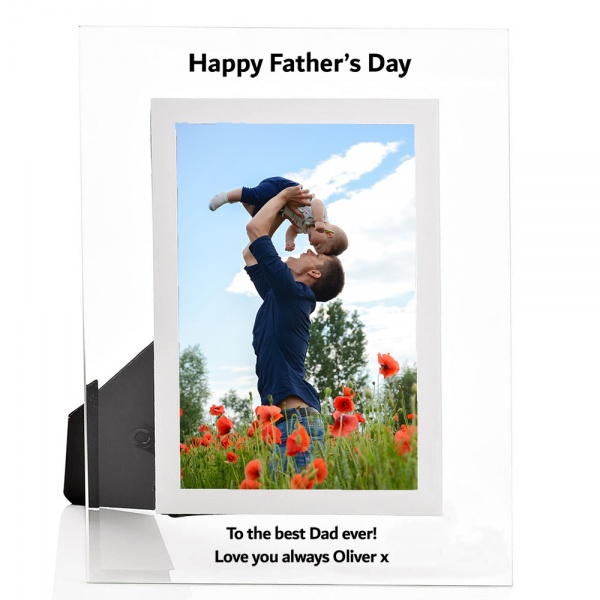 Happy Fathers Day Photo Frame Gift  6x4'' or 7x5''